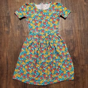 Lularose XS Amelia Floral Dress Fit & Flare